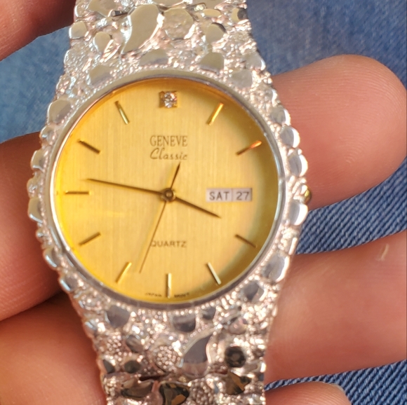 925 Sterling Silver Nugget Watch - Picture 4 of 6